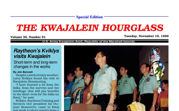 The Kwajalein Hourglass - November 16, 1999