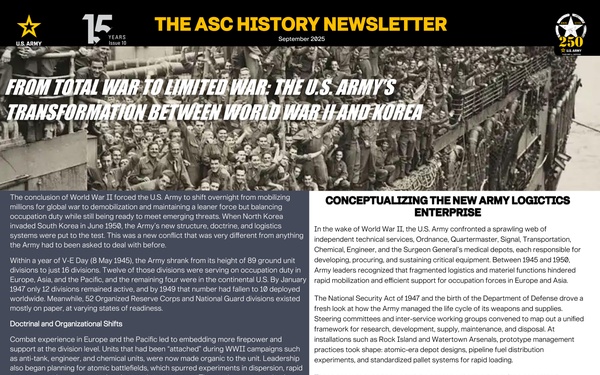 ASC History Newsletter - September 18, 2025
