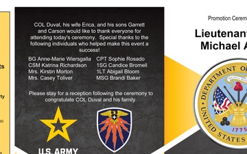 LTC Michael Duval Promotion Ceremony Program 3OCT2025 - 10.01.2025