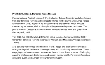 Armed Forces Entertainment News - 01.13.2026