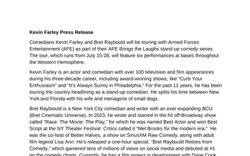 Armed Forces Entertainment News - 05.01.2026