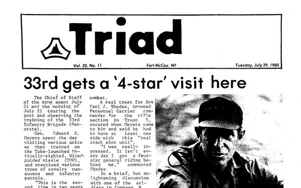 Fort McCoy Triad Newspaper - July 29, 1980