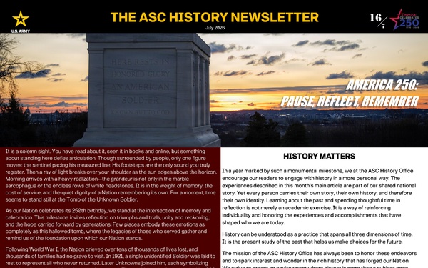 ASC History Newsletter - July 7, 2026