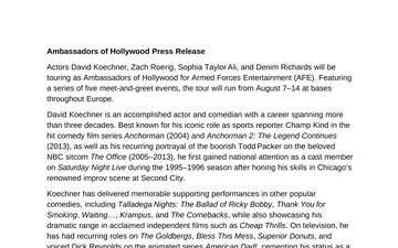 Armed Forces Entertainment News - 07.16.2026