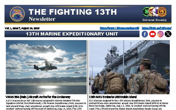 THE FIGHTING 13TH Newsletter - August 24, 2026