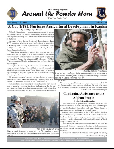 Around the Powder Horn Volume 10 27FEB2011