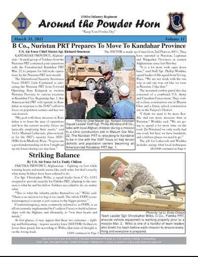 Around the Powder Horn Volume 11 31MAR2011