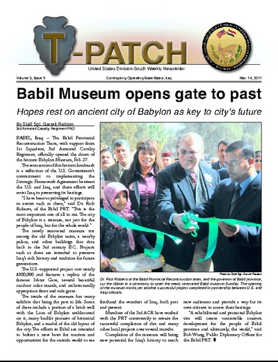 March 14, 2011 T-Patch Newsletter