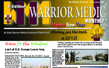 AR-MEDCOM Warrior Medic Monthly Newsletter - 01.05.2012